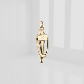 KAPPA SLIM VICTORIAN KNOCKER PVD GOLD WITH HOLE product photo